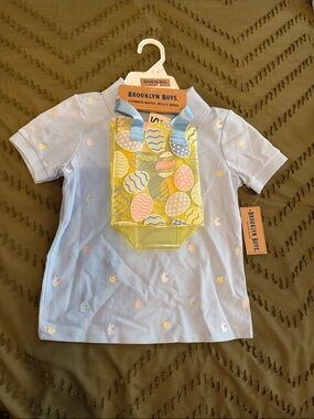 Light Blue Embroidered Polo for Kids